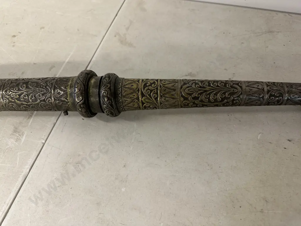 Vintage Mid Century Southeast Asian Dha With Scabbard. L122cm Image 1++