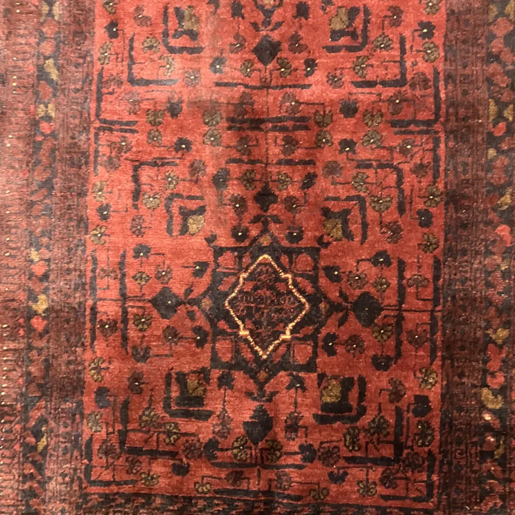Afghan Hand Knotted Khal Mohammadi 158 x 106cm Rug, Great Condition, Red, Wool, 25+ Years Image 1++