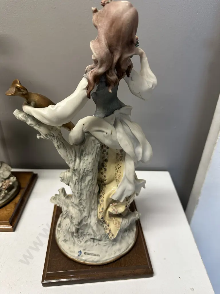 Pair Of 1982 Capodimonte Giuseppe Armani  Signed Water Carriers  H37cm. Image 1++