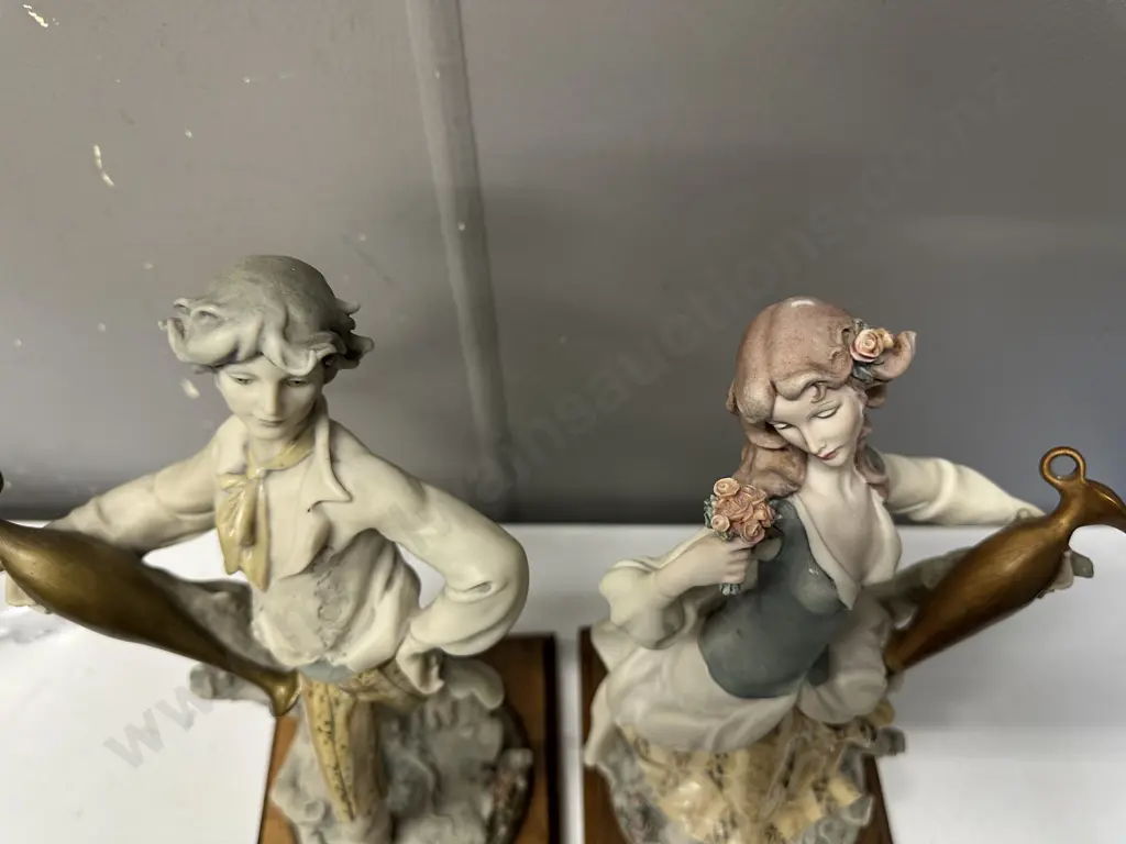 Pair Of 1982 Capodimonte Giuseppe Armani  Signed Water Carriers  H37cm. Image 1++