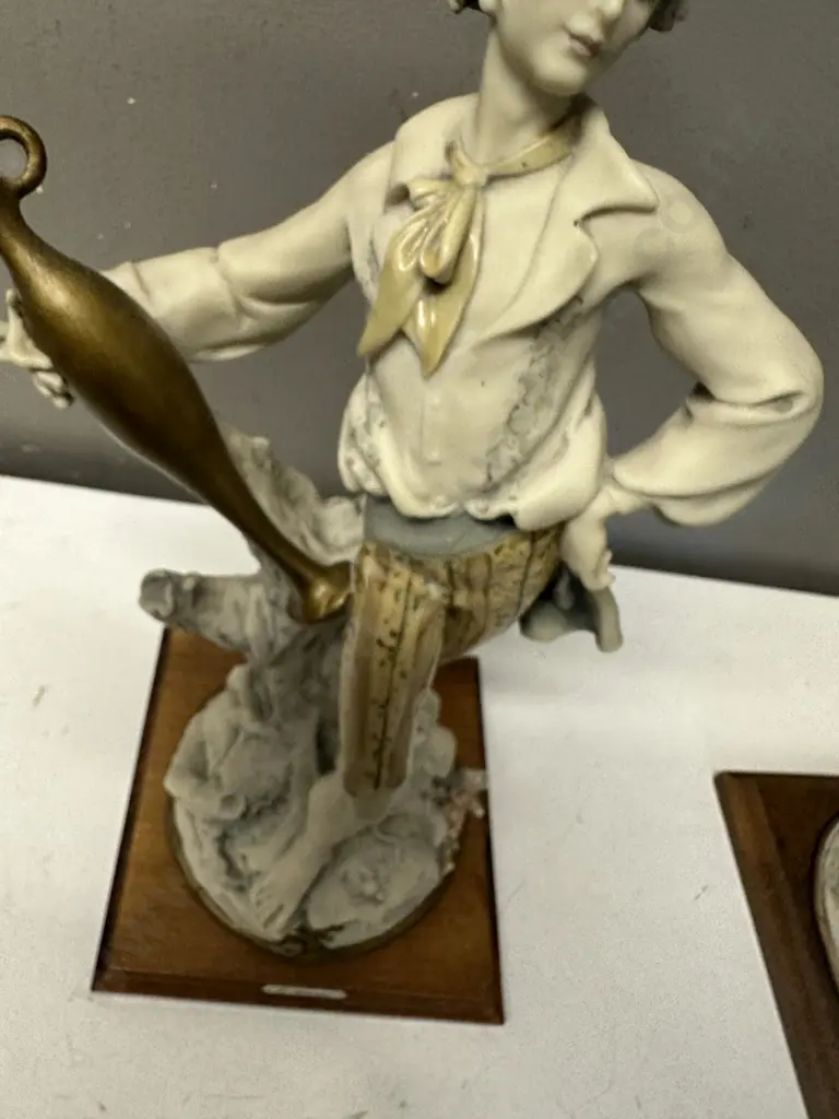 Pair Of 1982 Capodimonte Giuseppe Armani  Signed Water Carriers  H37cm. Image 1++