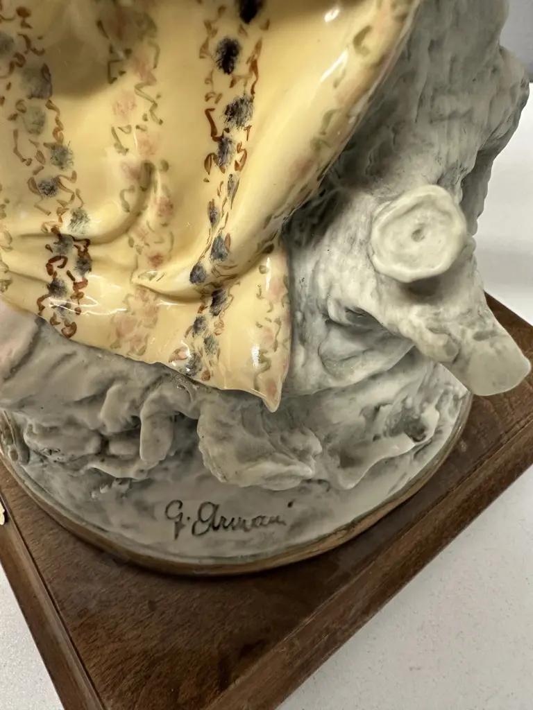 Pair Of 1982 Capodimonte Giuseppe Armani  Signed Water Carriers  H37cm. Image 1++
