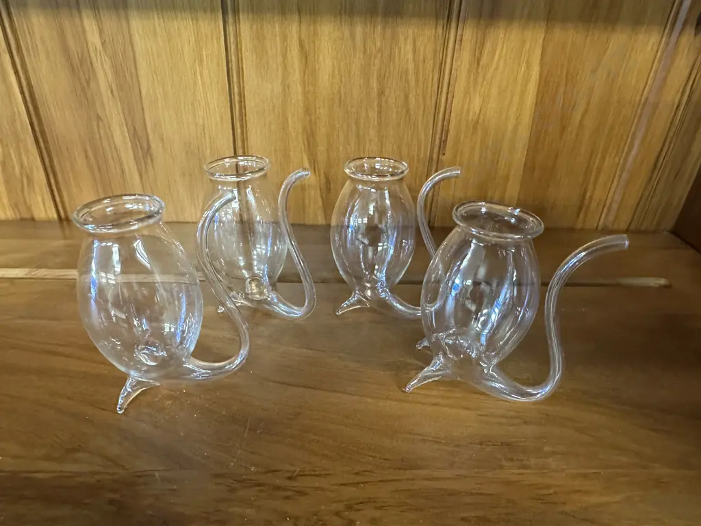 Set Of Four Clear Glass Port Sippers Image 1++