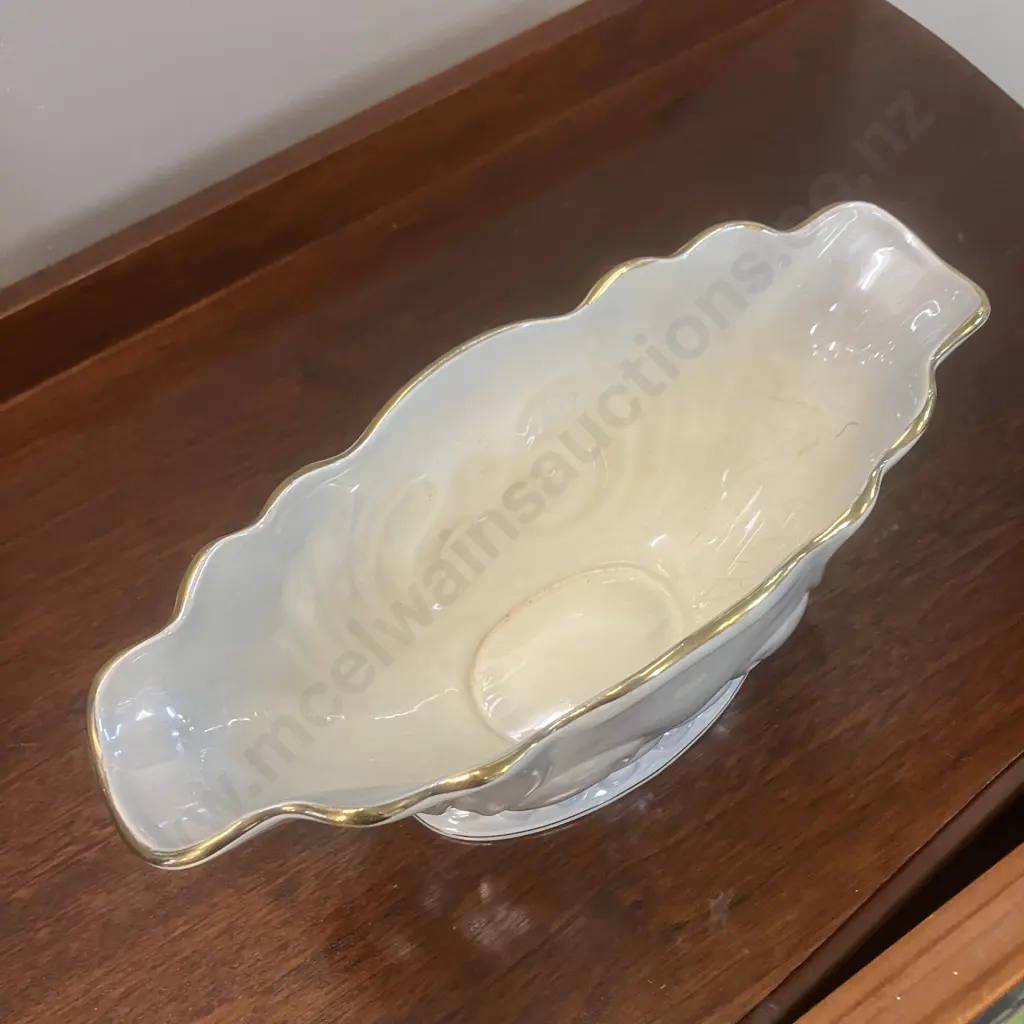 Vintage 1950s / 60s Maling Grey Lustre Ware Mantle Vase. 15 x 28.5cm Image 1++
