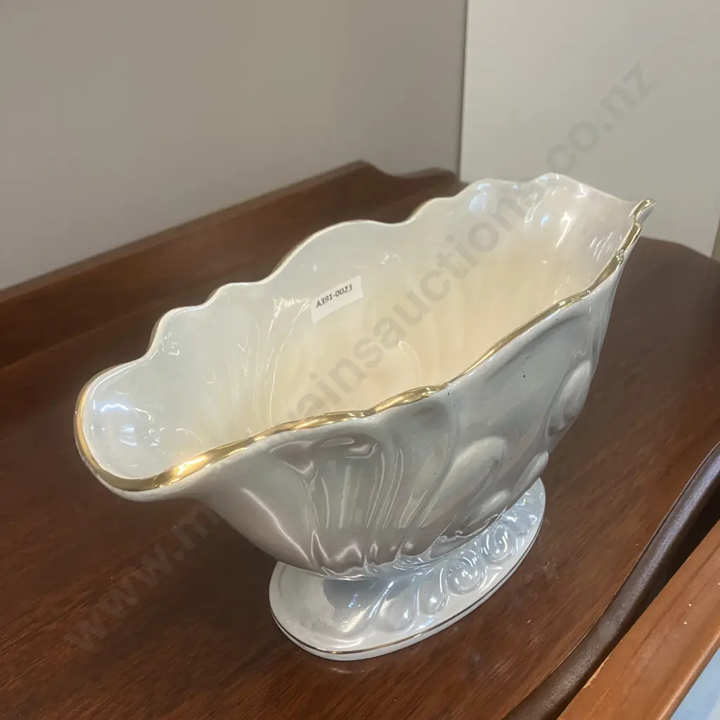 Vintage 1950s / 60s Maling Grey Lustre Ware Mantle Vase. 15 x 28.5cm Image 1++