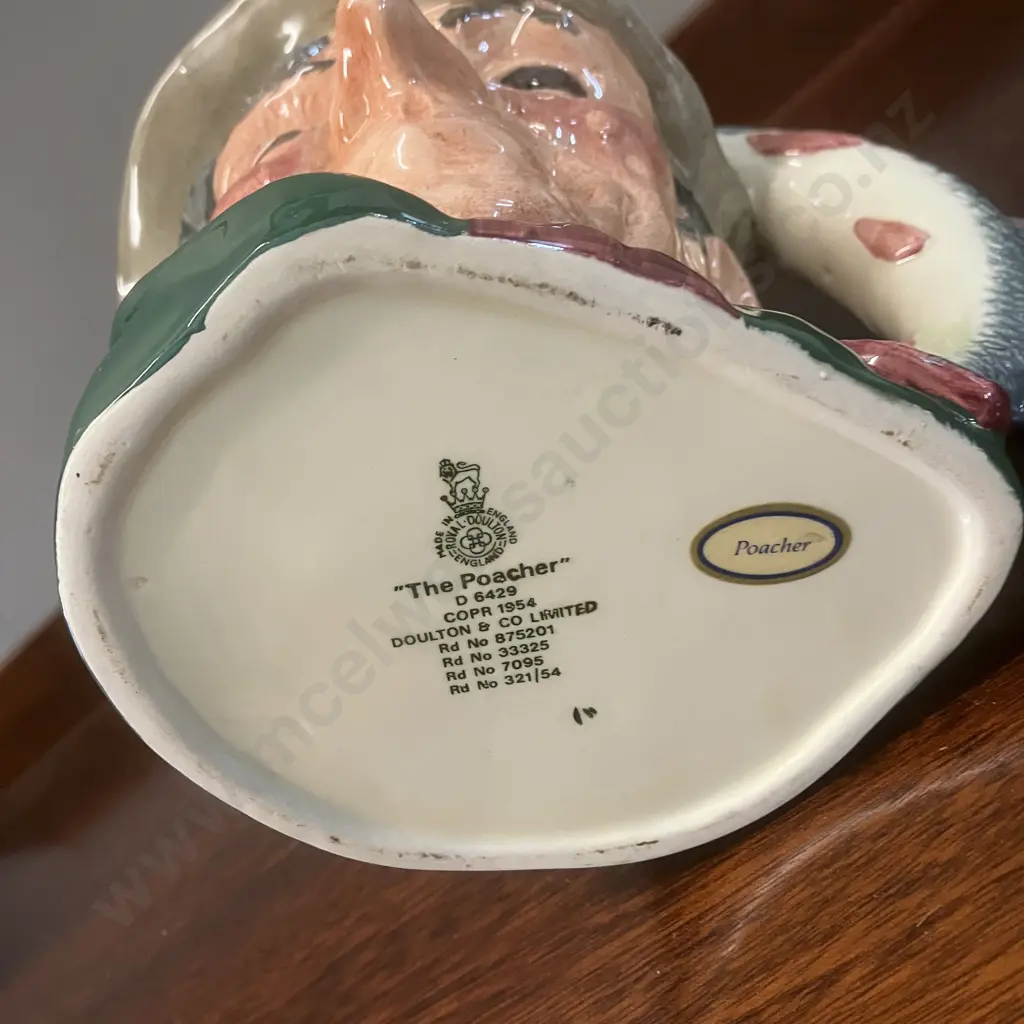 Vintage Royal Doulton 'The Poacher' Large Toby Jug D6429 c1955-73 Made In England. H17.5cm Image 1++