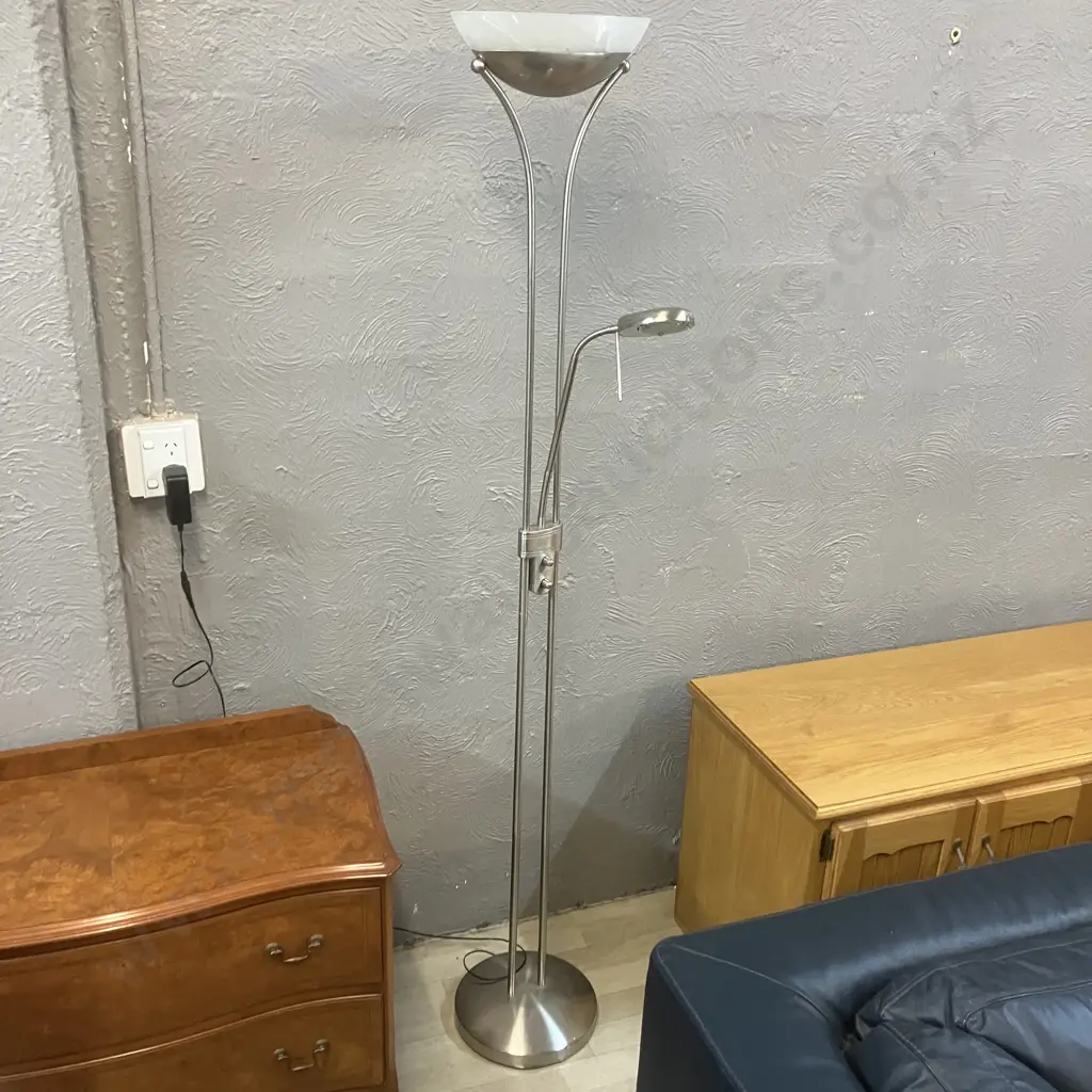 Mother & Child Floor lamp - Satin Silver, LED. H180cm Image 1++