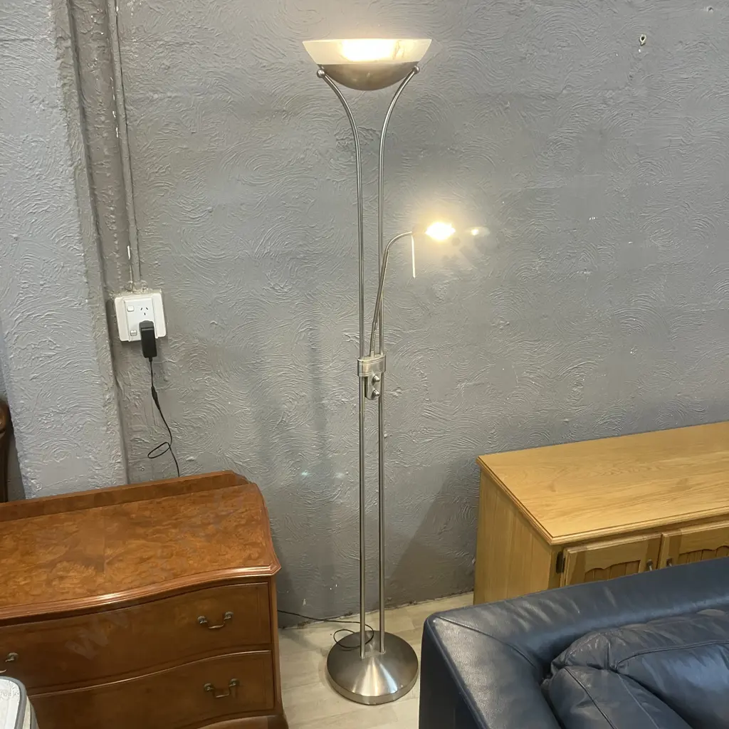 Mother & Child Floor lamp - Satin Silver, LED. H180cm Image 1++