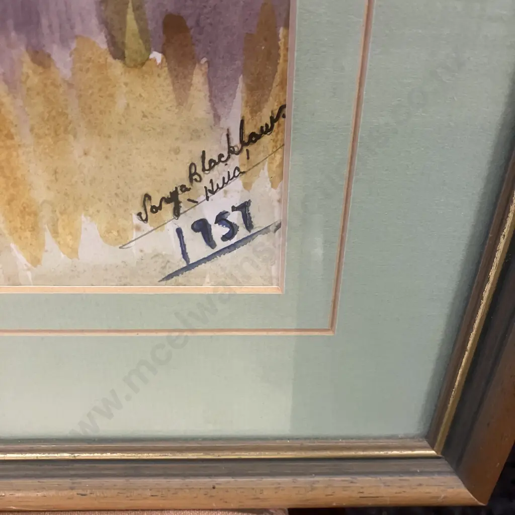 Vintage 1950's Mid-Century Modern Sonya Blacklows' Framed Original Still Life 'Huia' 19571957 Image 1++