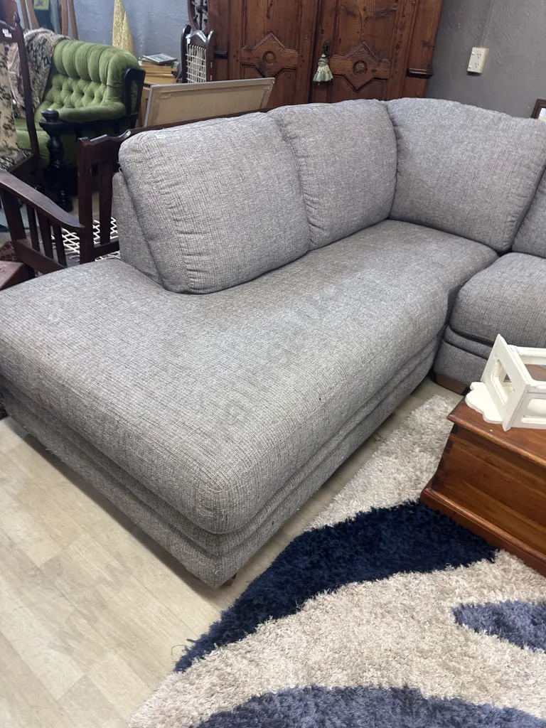 Demi 3 Seater With Corner Chaise LHF IN Grey Fabric Image 1++