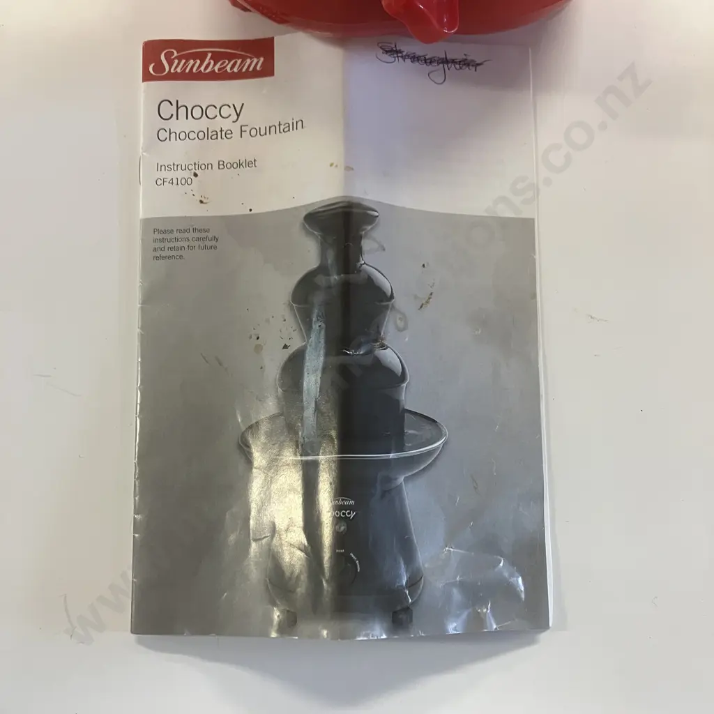 Commercial Retro Sunbeam Choccy Stainless Steel Chocolate Fountain Model CF4100 With Instruction Book. H39.5 W23.5cm Image 1++