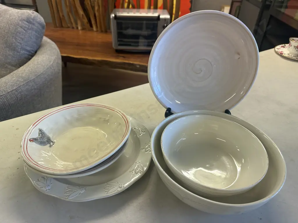 C&C Interiors Chicken Bowls, Jongela Collection Serving Bowls, Platters Etc Image 1++