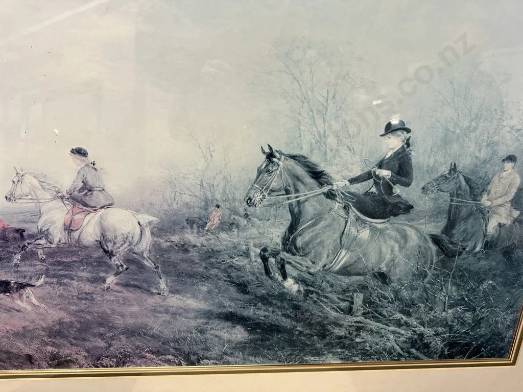 Framed Print 'Out For A Scamper' By Heywood Hardy H84,W108cm. Image 1++