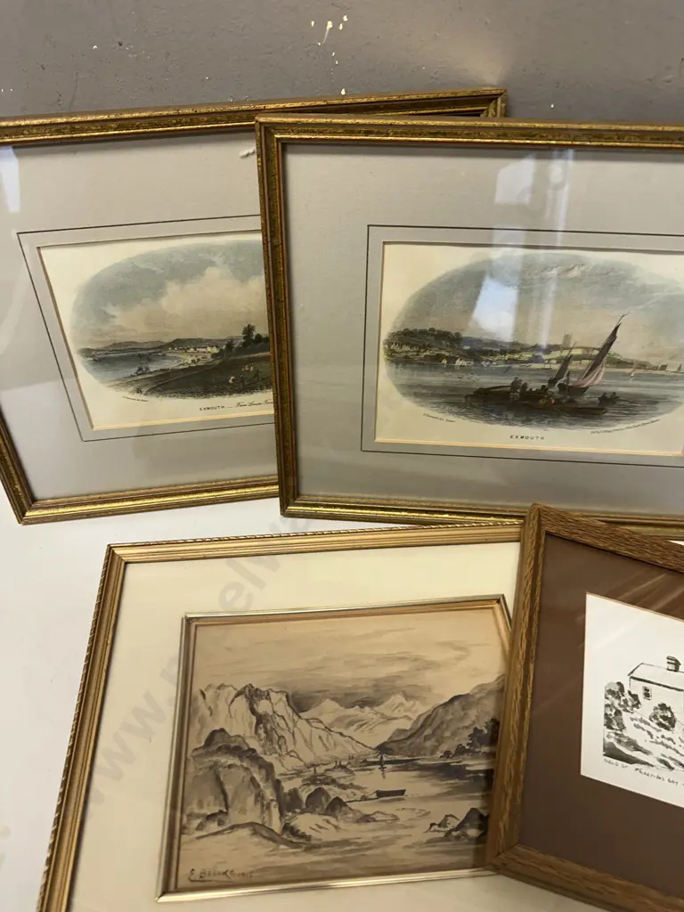 Assorted Vintage Artwork Including E.Brooke 1915, Still Life Etc Image 1++