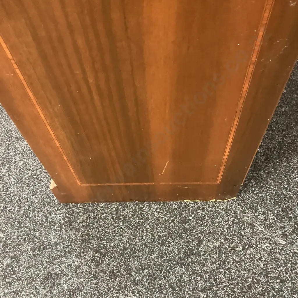 Ethan Allen Georgian Court Style Mahogany Double Cabinet With Bookcase Top. H190 W76 D43cm Image 1++