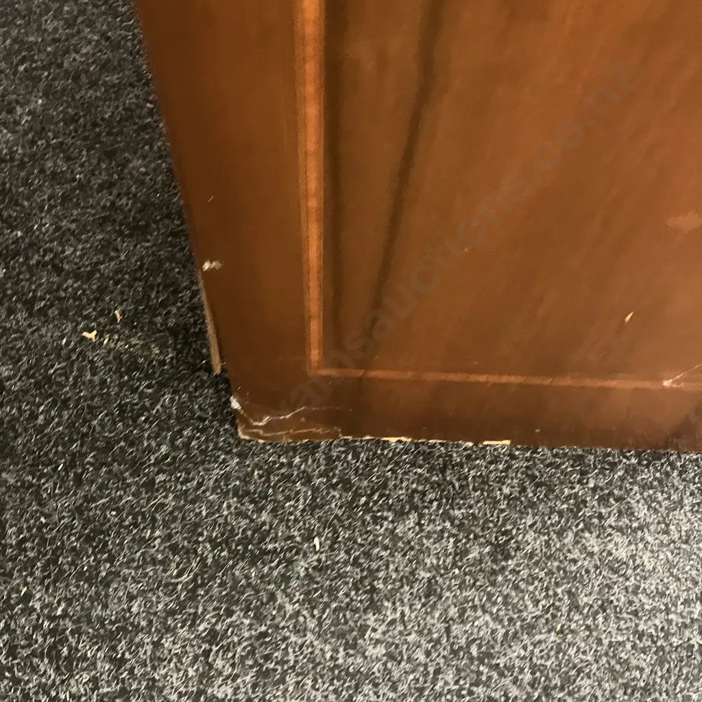 Ethan Allen Georgian Court Style Mahogany Double Cabinet With Bookcase Top. H190 W76 D43cm Image 1++
