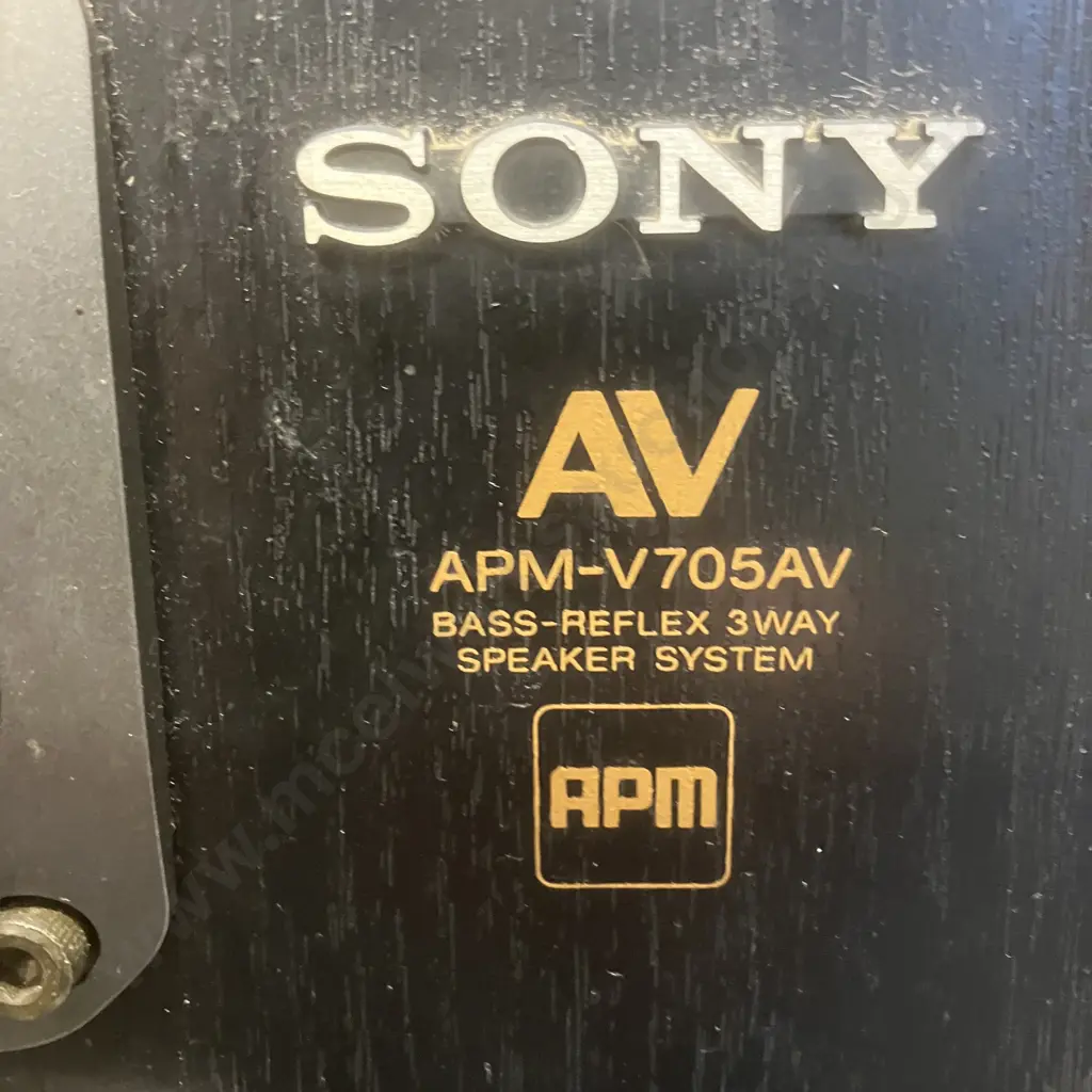 SONY AV APM-V705AV Speaker System Bass-Reflex 3Way, 6Ohm 60W (NOM) 120W (MAX) Made In Japan Image 1++
