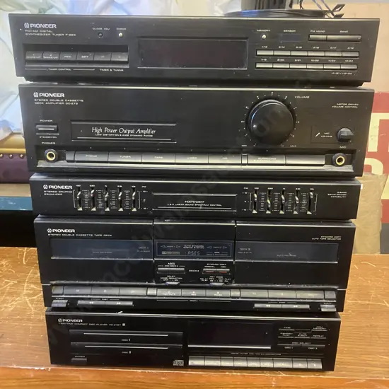 Pioneer DC-Z73 Stereo Double Cassette Deck Amplifier With PD-Z72T Twin Tray CD Player, F-Z93 FM/AM Digital Tuner