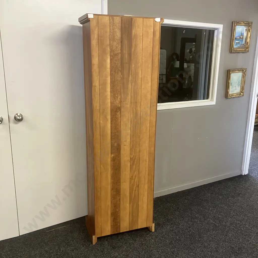 Pine Bookcase, 4 Adjustable Shelves, Tongue & Groove Back. H181 W57.5 D31.5cm Image 1++