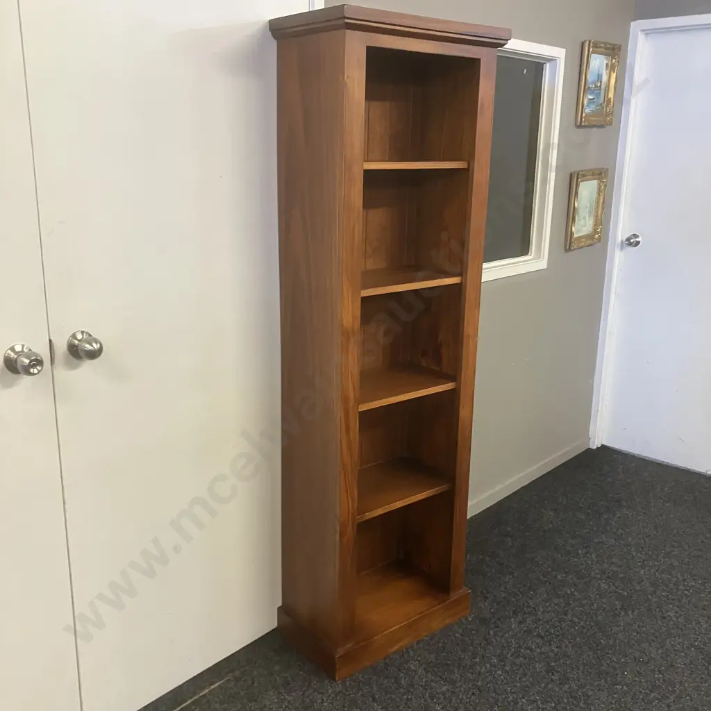 Pine Bookcase, 4 Adjustable Shelves, Tongue & Groove Back. H181 W57.5 D31.5cm Image 1++
