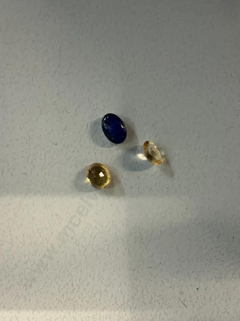 Assorted Gemstones Including Citrine Oval Cut 40ctw, Yellow Oval Sapphire, Oval Blue Gemstone Image 1++