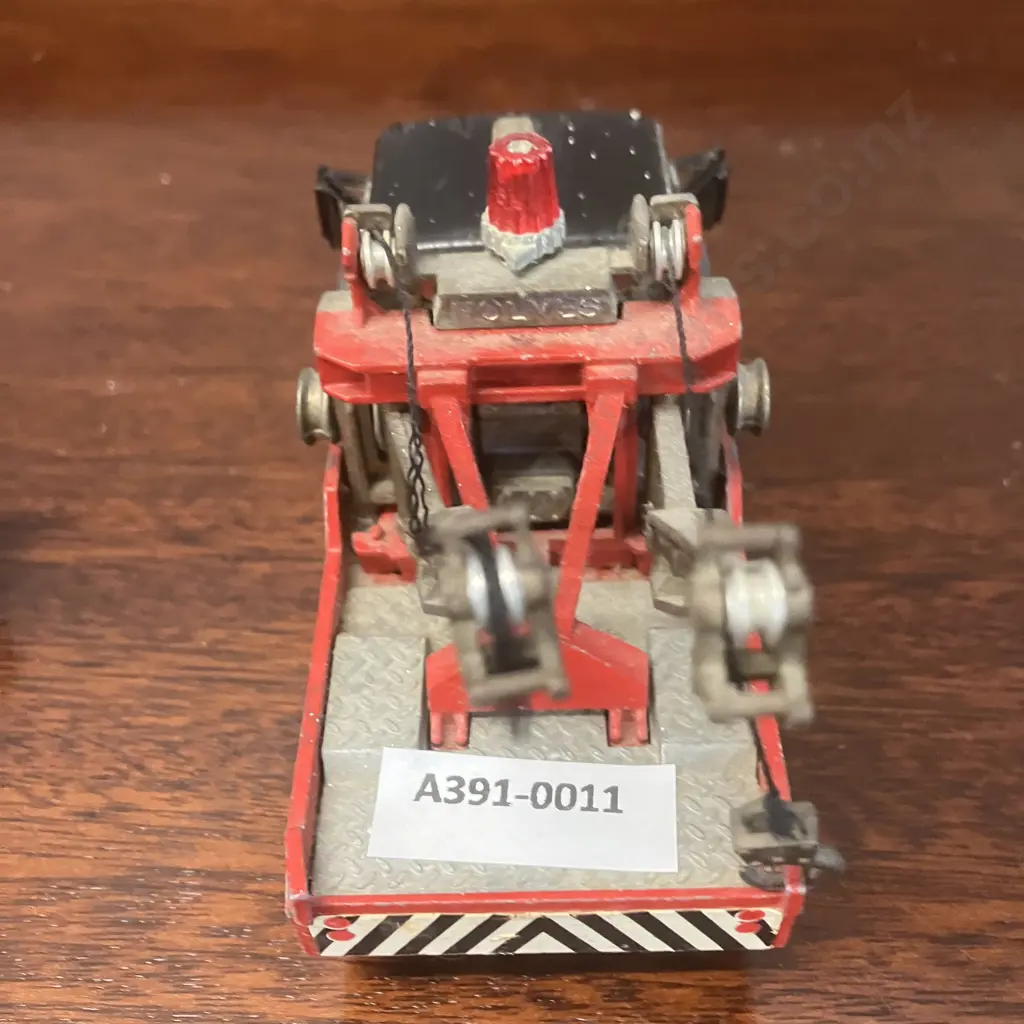 Corgi Major Holmes Wrecker, Whizzwheels Austin London Taxi-Cab, Siku VW, Matchbox Scaffold Truck, Red Double Decker Bus Image 1++