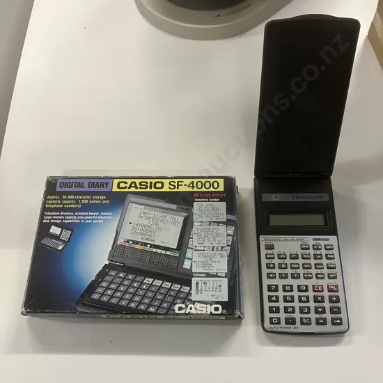 Vintage Casio SF-4000 Digital Diary, Prostat Fraction Scientific Calculator