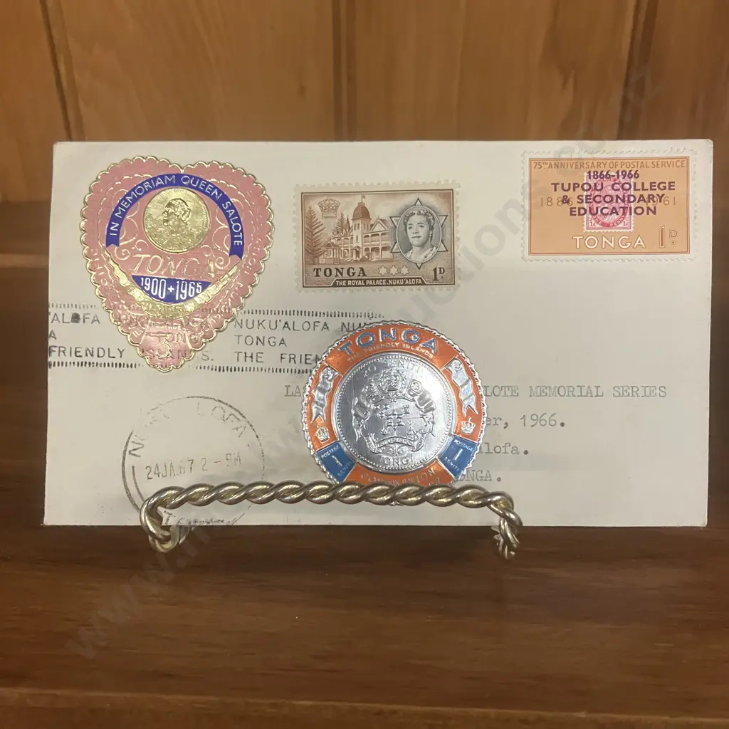 FDC Tonga Queen Salote Memoriam, Nuku'alofa, 16 December 1966 & Coronation Series 4 July 1967 FDC With Foil Stamps Image 1++