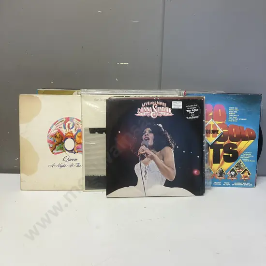 Assorted LP's - Queen, Rod Stewart, Solid Golds