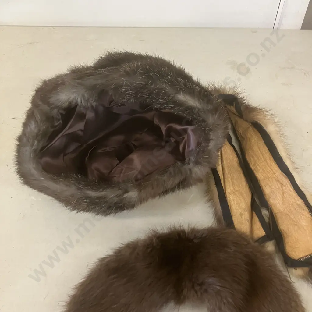Vintage Fur Hat, Fur Collar & Fur Piece Image 1++