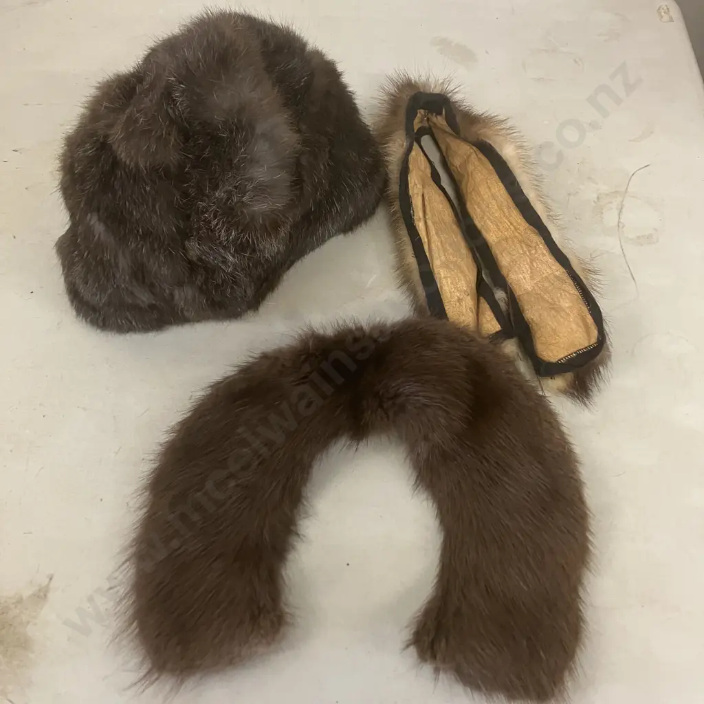 Vintage Fur Hat, Fur Collar & Fur Piece Image 1++
