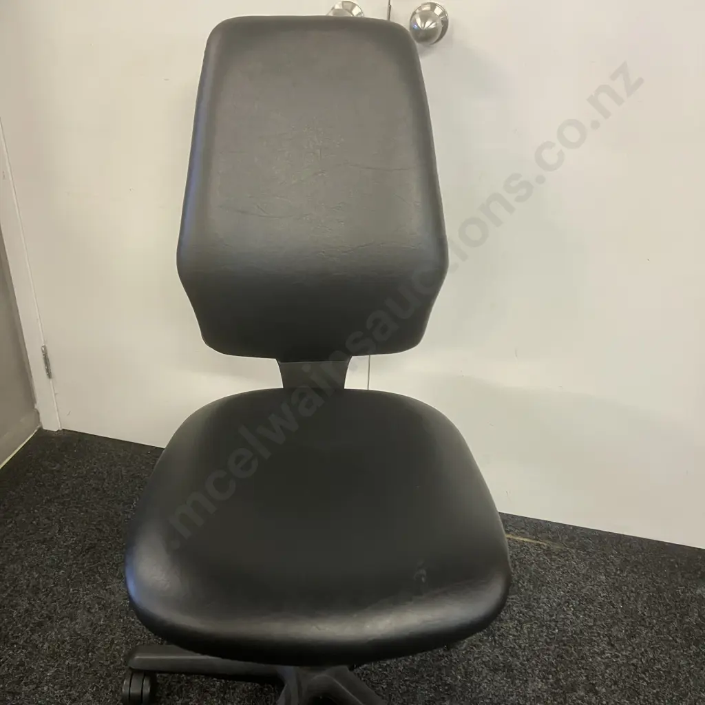 Black Leather High Back Ergonomic Office Chair, 3 Lever Image 1++