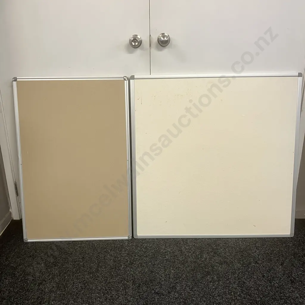 Noticeboards x 2 - 90 x 90cm & 60 x 90cm (Small One As Found) Image 1++