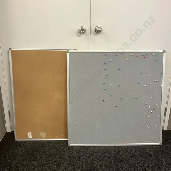 Noticeboards x 2 - 90 x 90cm & 60 x 90cm (Small One As Found)
