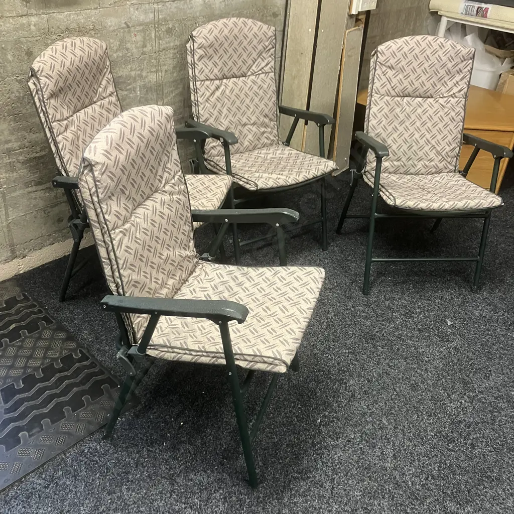 Set of Four Folding Camp Chairs Image 1++