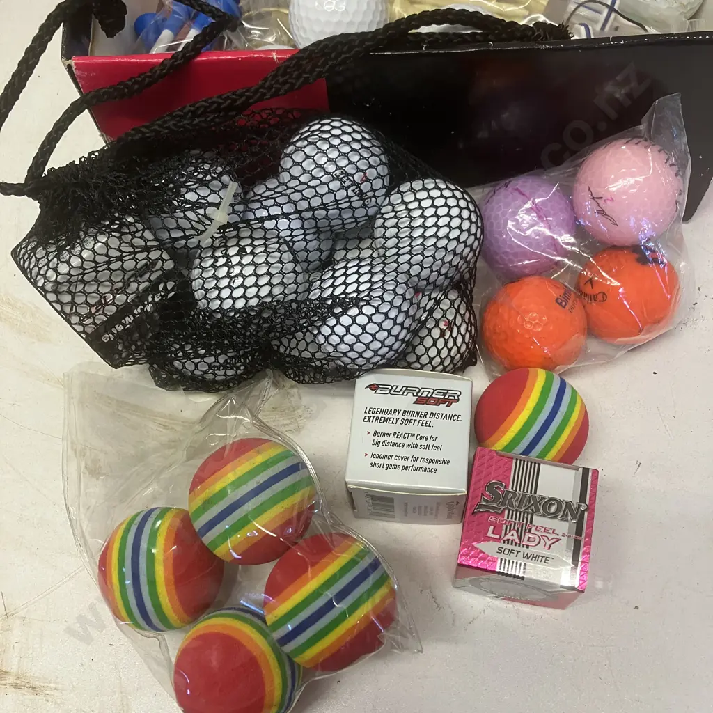 Box Lot Golf Balls, Tees Etc Image 1++