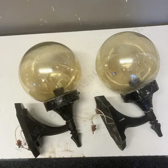 Pair of Vintage Cast Lights