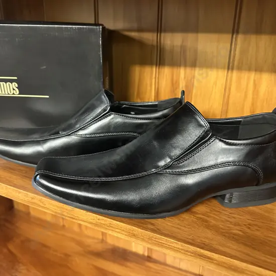 Mens Bale Dress Black Shoes Size 8