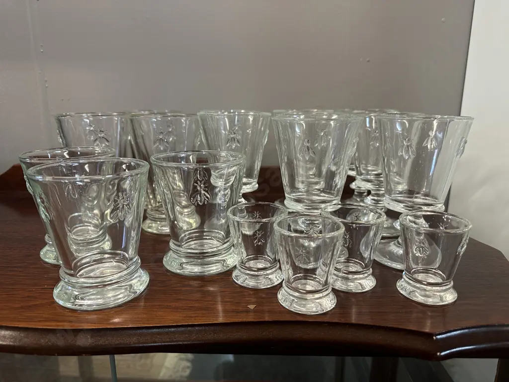 Assorted La Rochere Footed Bee Glasses Including Wine, Tumblers Etc Image 1++