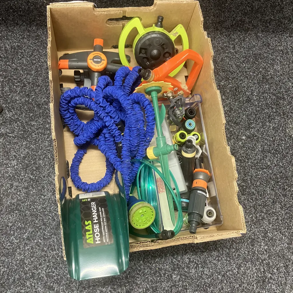 Box Lot Hoses, Sprinklers Etc Image 1++