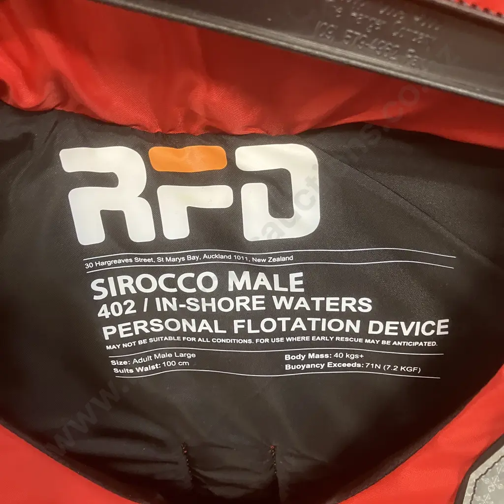 RFD Sirocco Male 402 / In-Shore PFD Adult Male Large - Red Image 1++