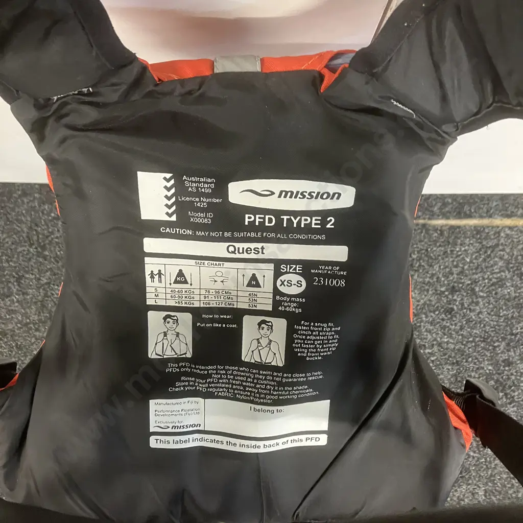 Mission PFD Type 2 Quest Size XS-S Image 1++
