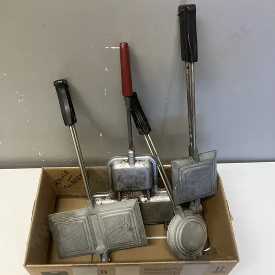 Four Assorted Vintage Toaster Irons