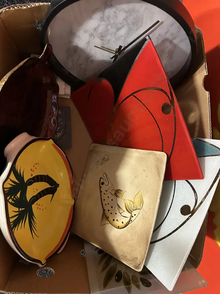 Assorted Platters, Serving Plates & Clock Image 1++