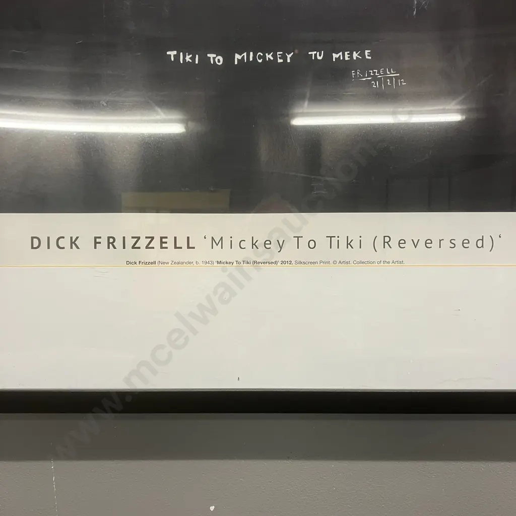 Dick Frizzell 'Mickey To Tiki (Reversed)' 2012, Framed Silkscreen Print. 73 x 102cm Image 1++