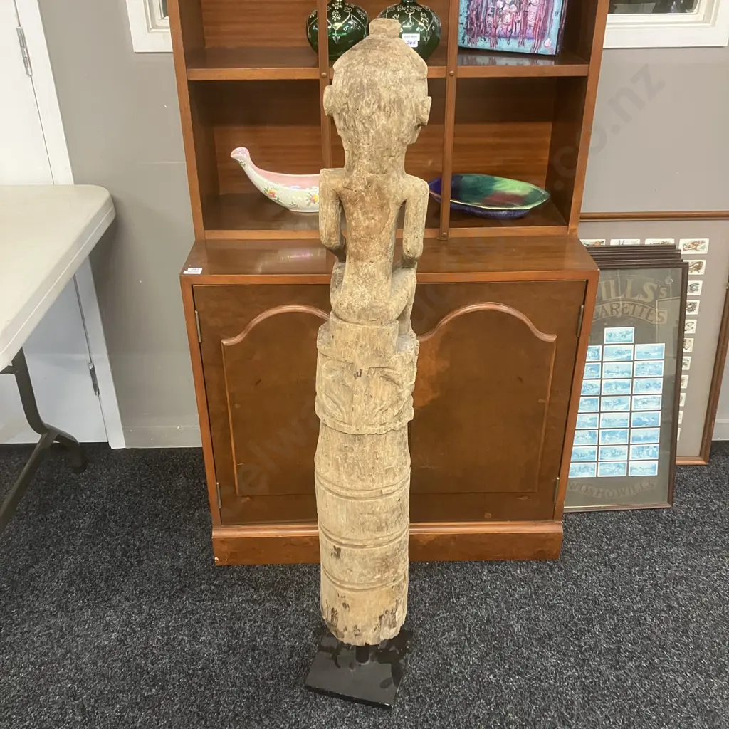 Vintage Indonesian Hand Carved Wooden Sumba Statue. H115cm Image 1++