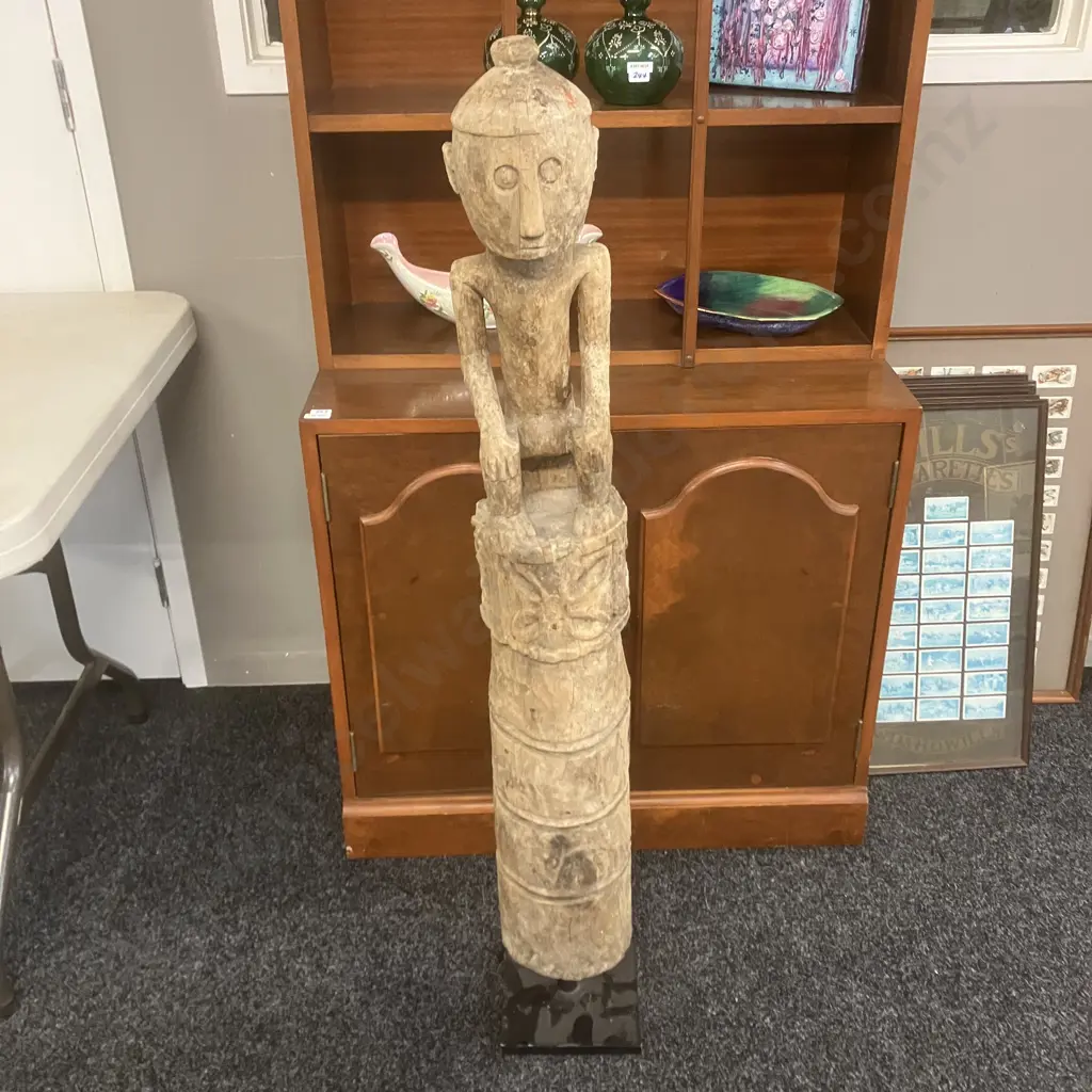 Vintage Indonesian Hand Carved Wooden Sumba Statue. H115cm Image 1++
