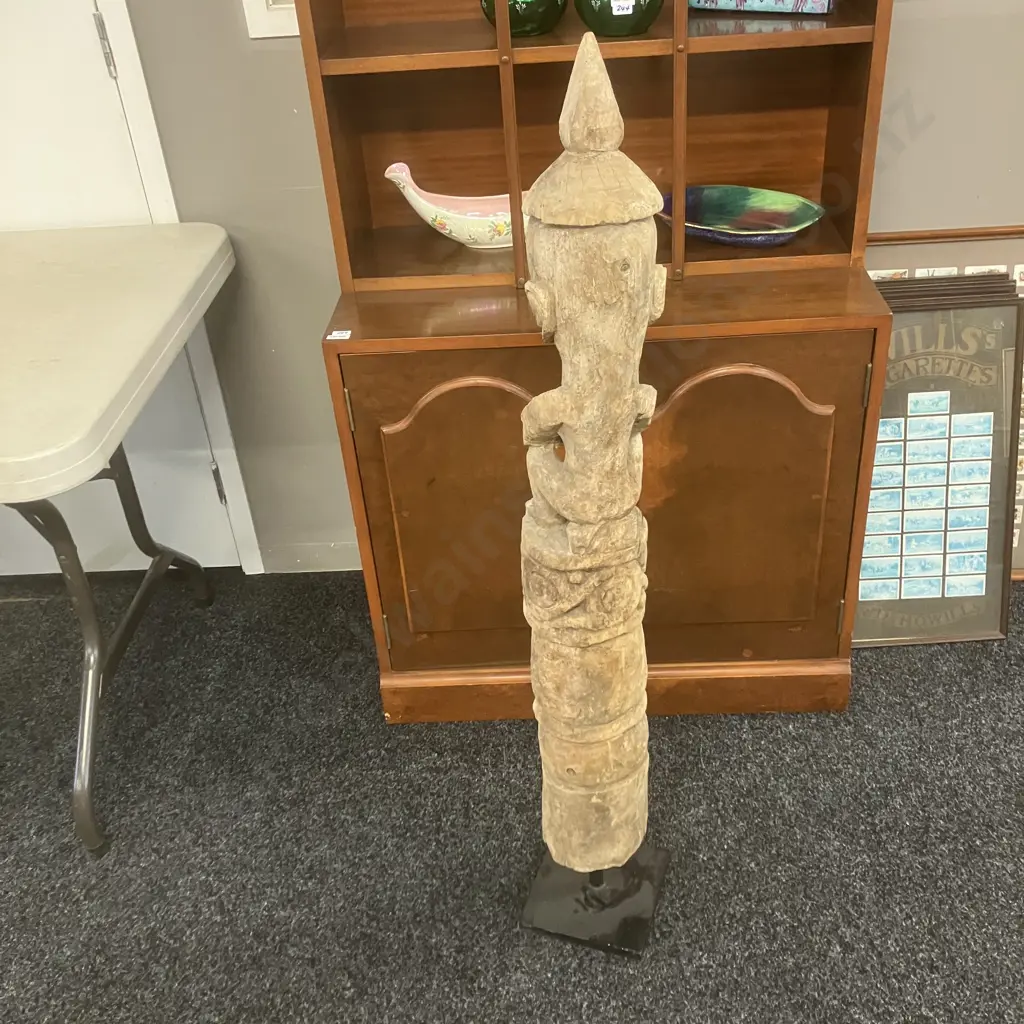 Vintage Indonesian Hand Carved Wooden Sumba Statue. H114cm Image 1++