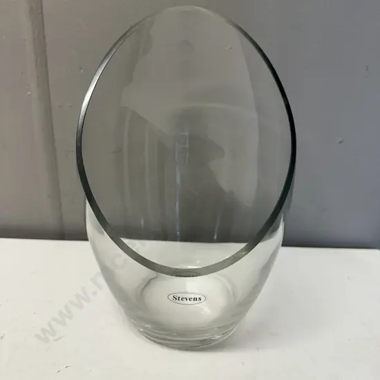 Stevens Slant Glass Bowl/Terrarium H23cm.
