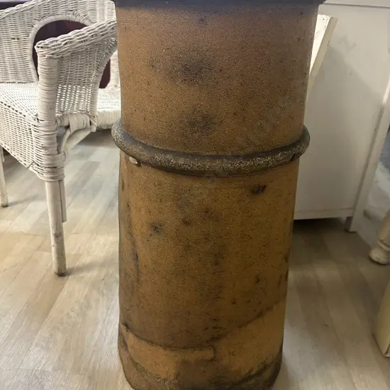 19th Century Buff Terracotta Cannon Chimney Pot H76cm.